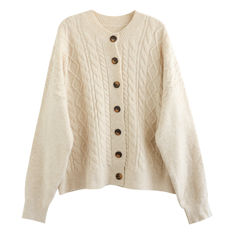 Autumn Winter Retro Single-breasted Sweater Cardigan