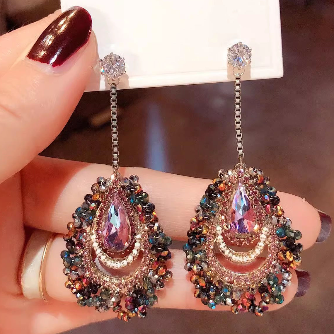 Bohemian Retro Style Crystal Earrings