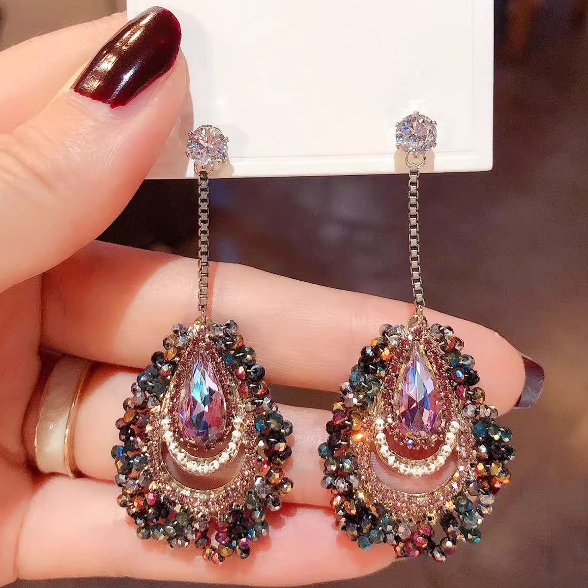 Bohemian Retro Style Crystal Earrings