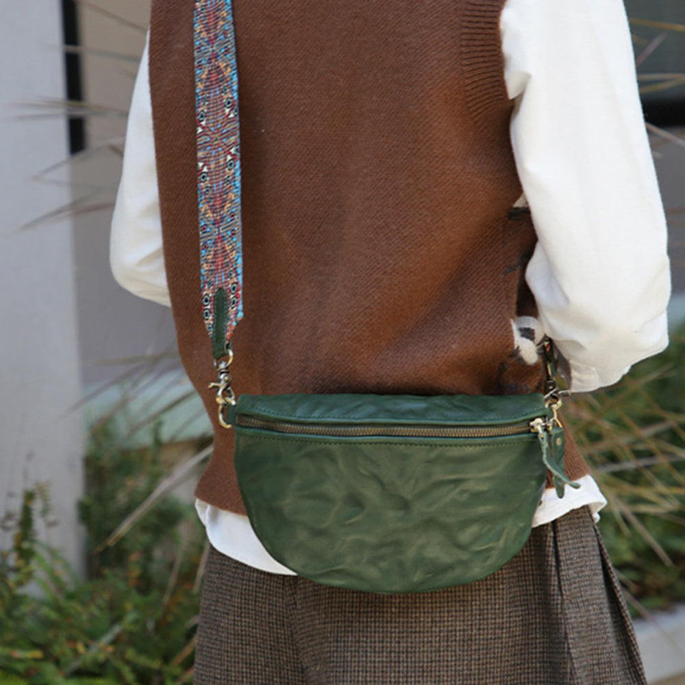 Bohemian Style Soft Leather Chest bag Shoulder Bag
