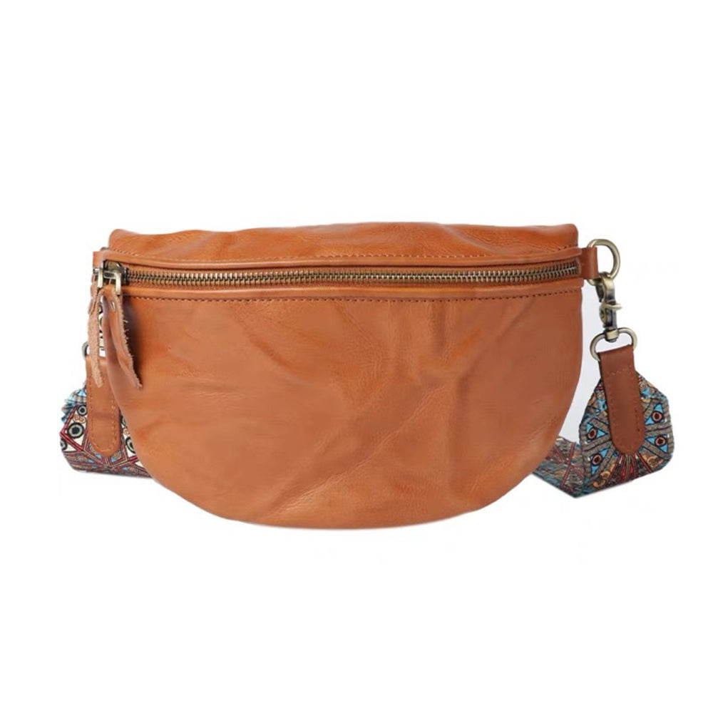 Bohemian Style Soft Leather Chest bag Shoulder Bag