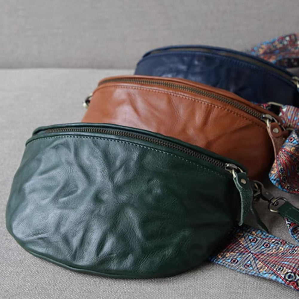 Bohemian Style Soft Leather Chest bag Shoulder Bag