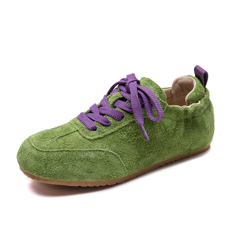 British Style Casual Shoes Color-contrasting Comfortable Women' Sneakers