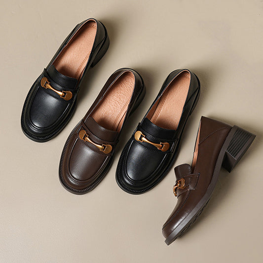 British Style Fashion Leather Loafers For Women