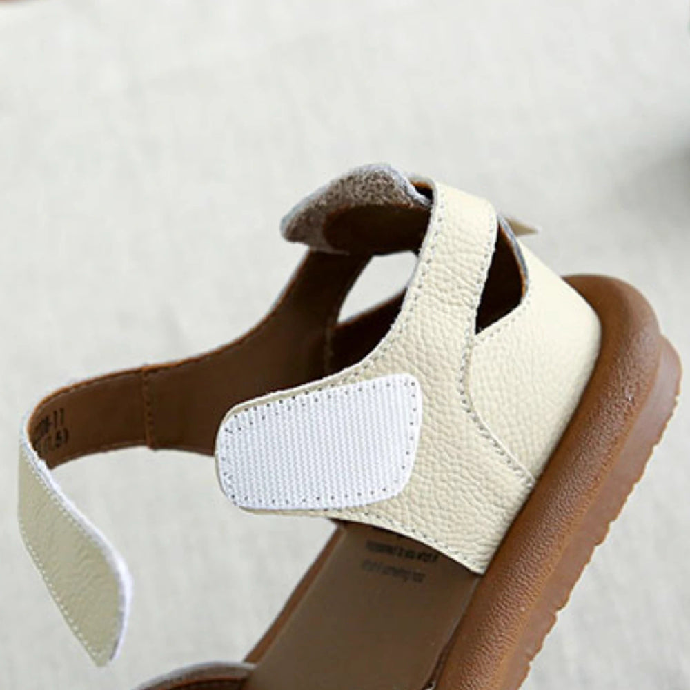 Cross-strap Hollow Breathable Velcro Sandals
