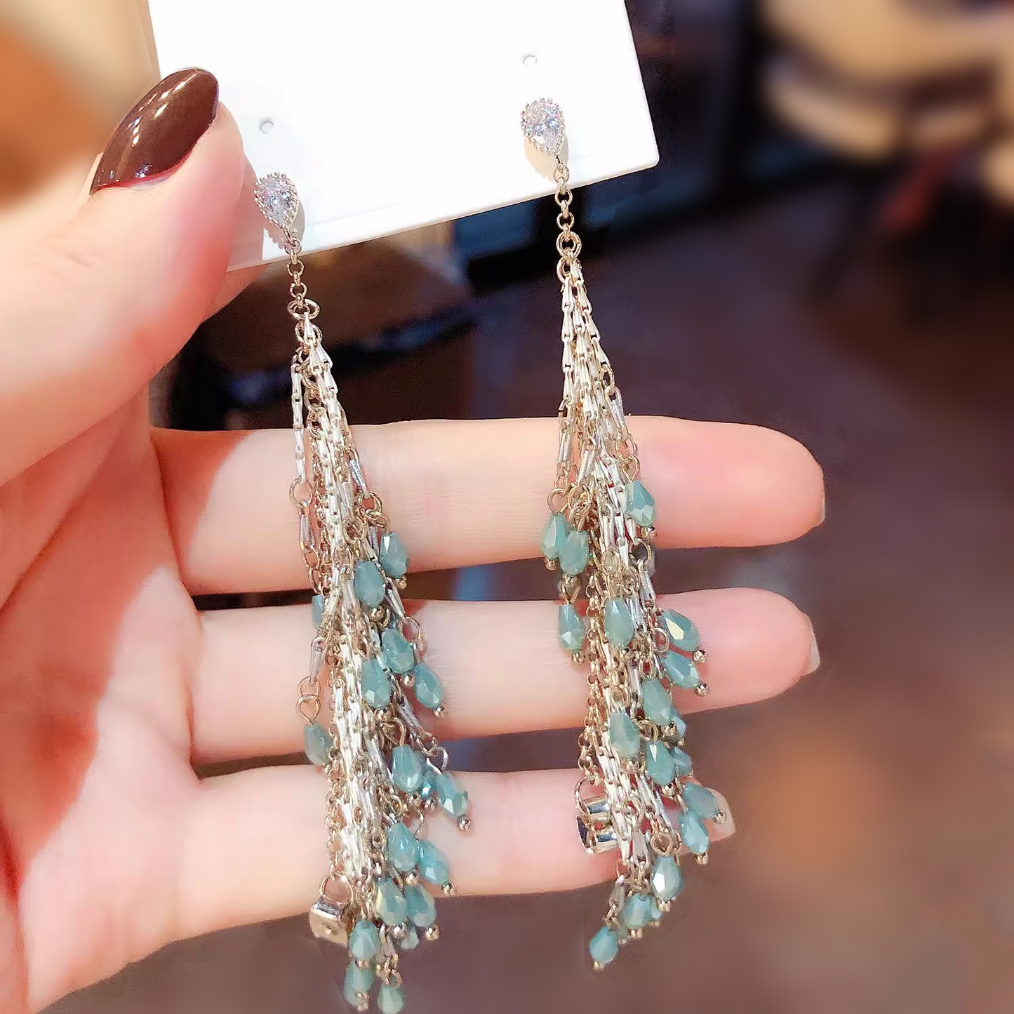 Exaggerated Bohemian Tassel Drop Earrings