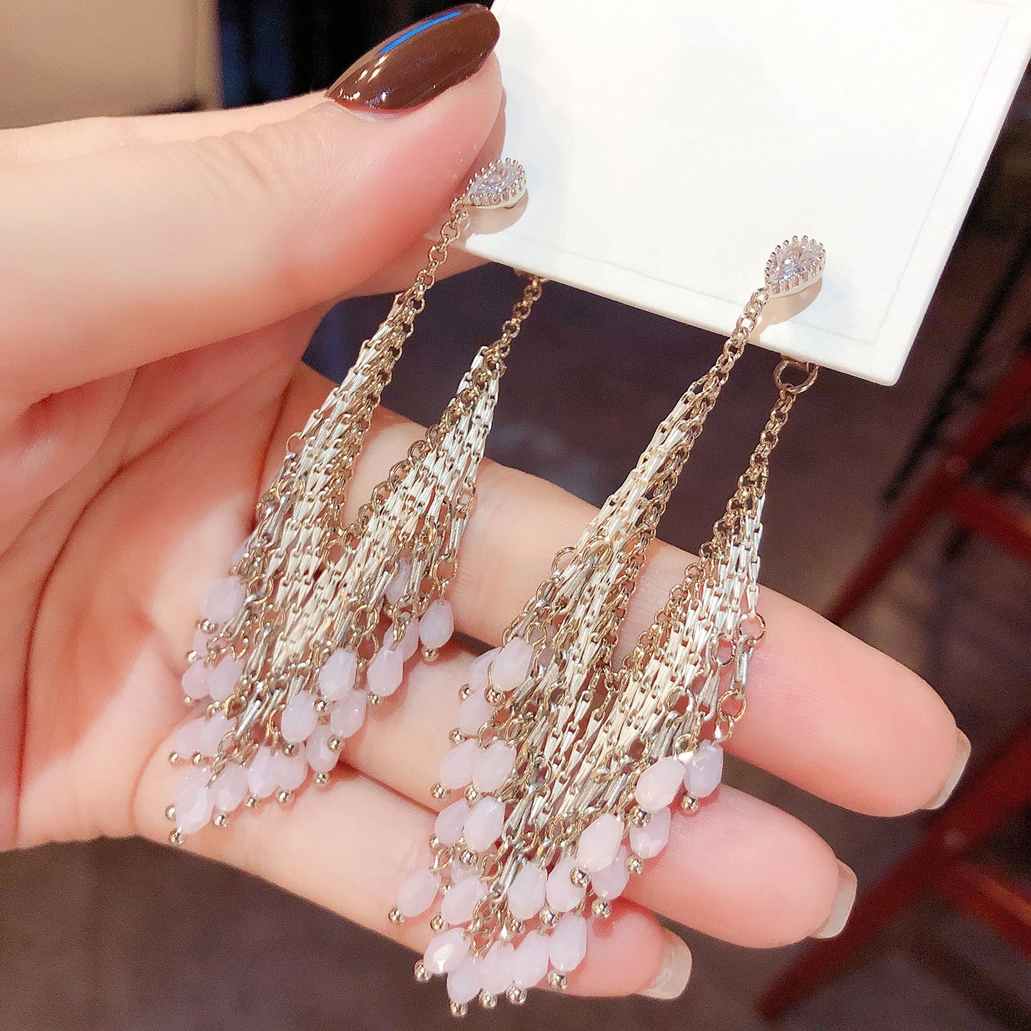 Exaggerated Bohemian Tassel Drop Earrings