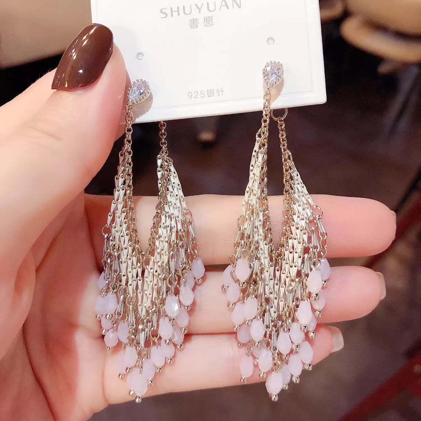 Exaggerated Bohemian Tassel Drop Earrings