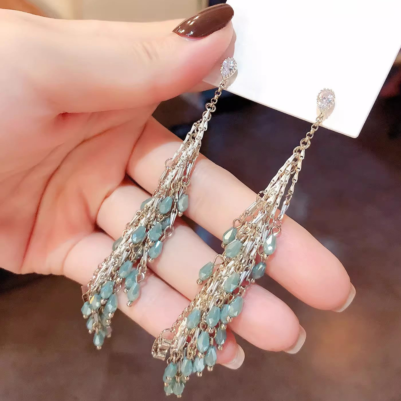 Exaggerated Bohemian Tassel Drop Earrings