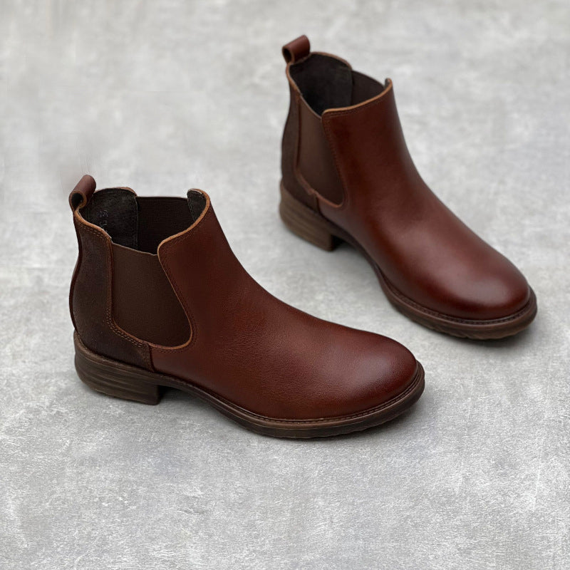 Handmade Chelsea Short Boots For Women