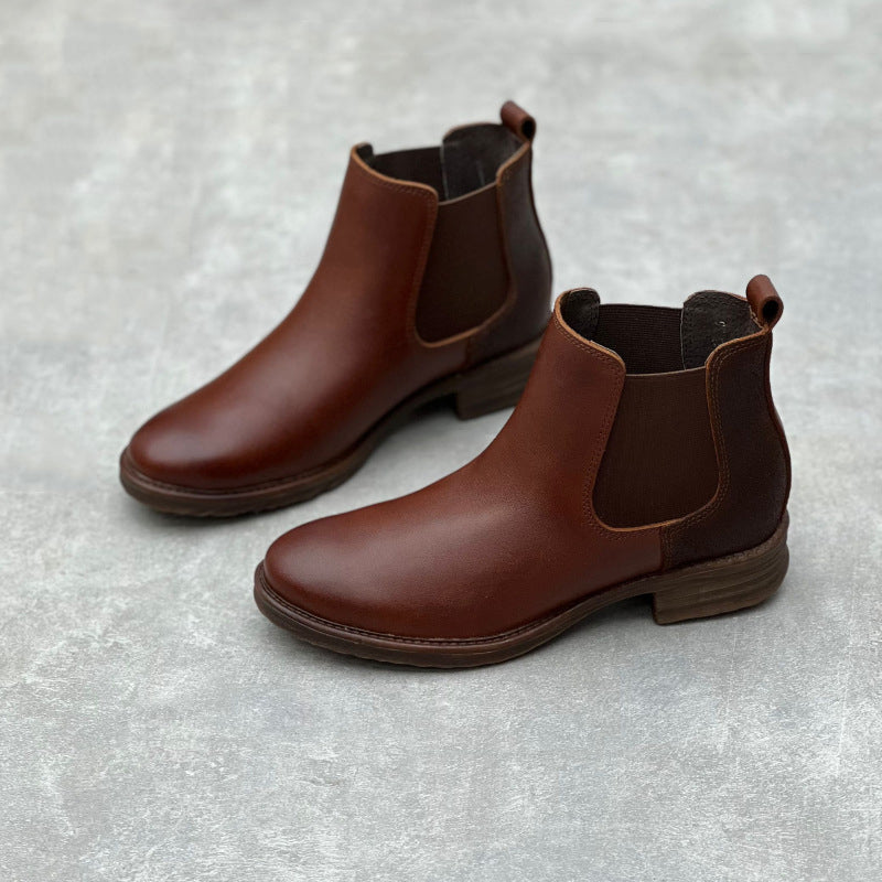 Handmade Chelsea Short Boots For Women