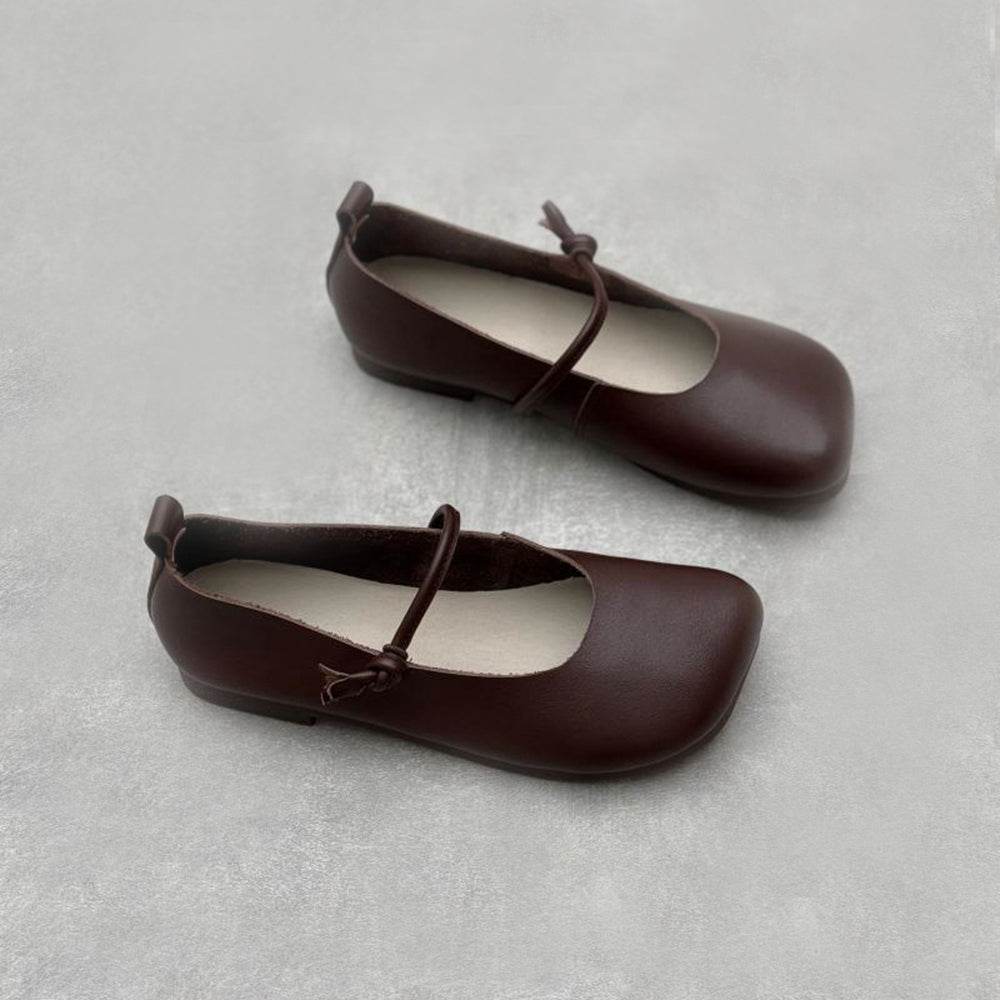 Handmade Leather Ballet Flat Shoes