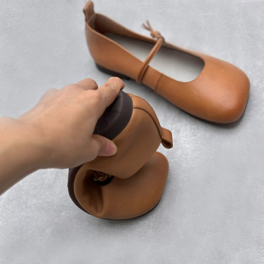 Handmade Leather Ballet Flat Shoes