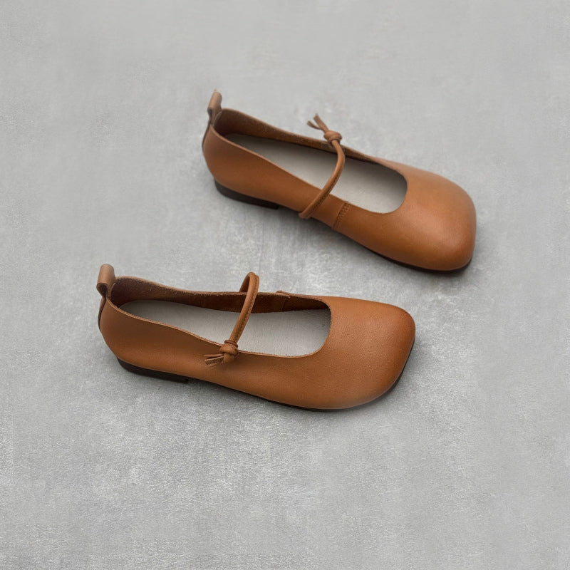 Handmade Leather Ballet Flat Shoes