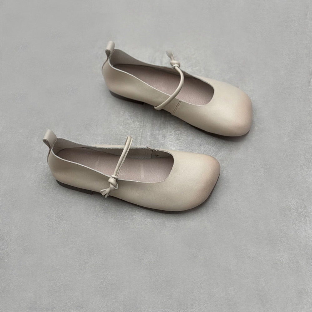 Handmade Leather Ballet Flat Shoes