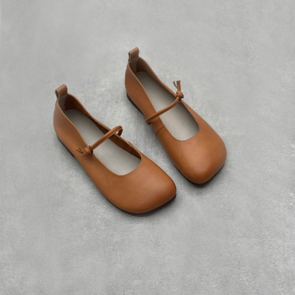 Handmade Leather Ballet Flat Shoes