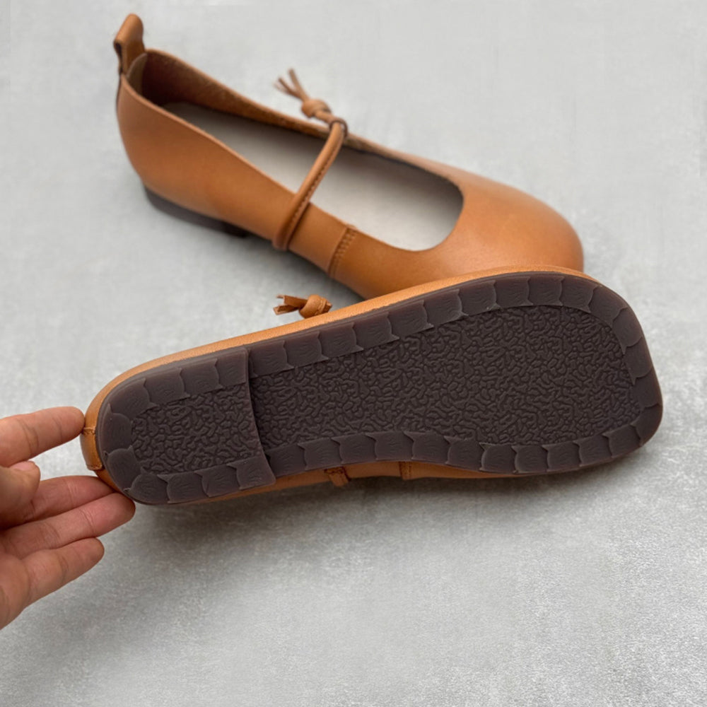 Handmade Leather Ballet Flat Shoes
