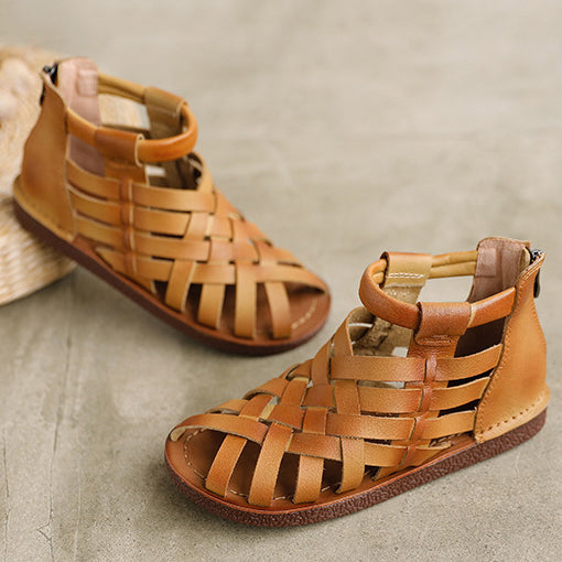 Handmade Woven Leather Roman Sandals