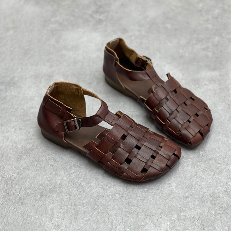 Handmade Woven Rome Leather Sandals