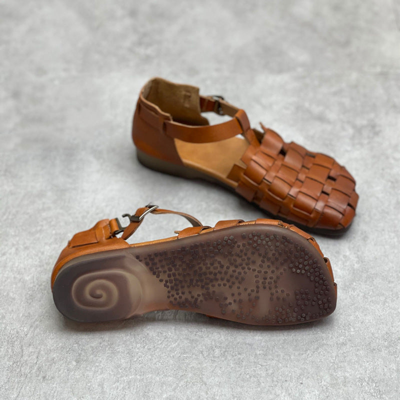 Handmade Woven Rome Leather Sandals