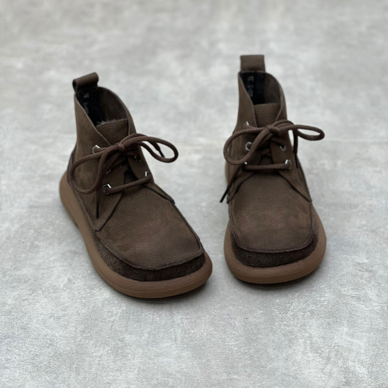 Retro Handmade Genuine Leather Lace-up Martin Boots