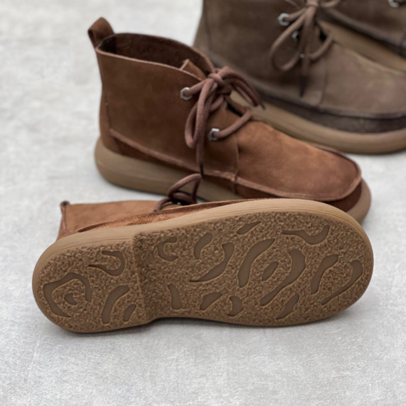 Retro Handmade Genuine Leather Lace-up Martin Boots