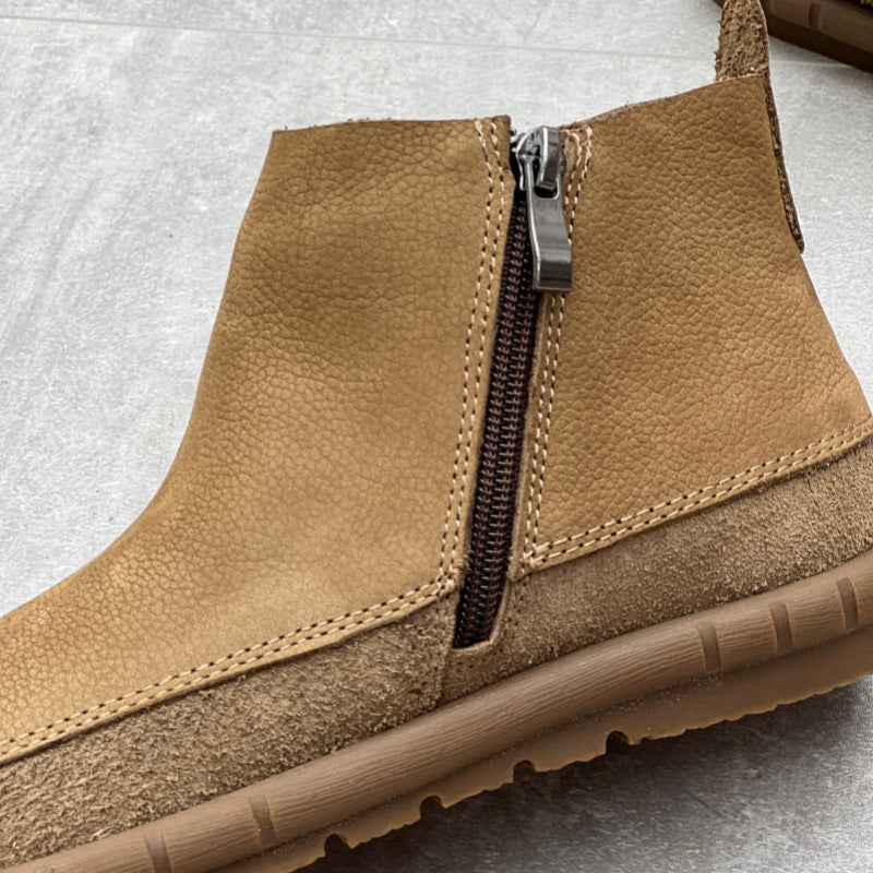 Retro Handmade Genuine Leather Lace-up Martin Boots