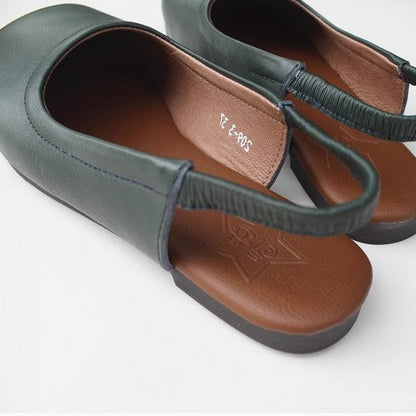 Square Toe Comfortable Sandals Flat Handmade Shoes