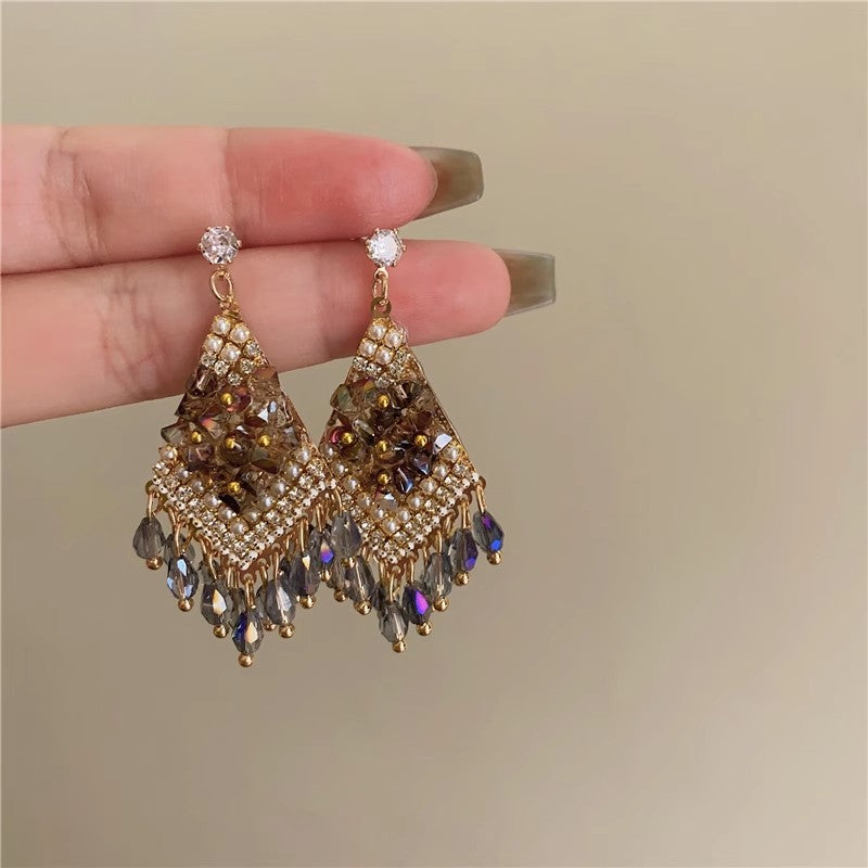 Trendy Luxury Retro Rhombus Earrings