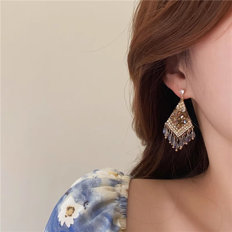 Trendy Luxury Retro Rhombus Earrings