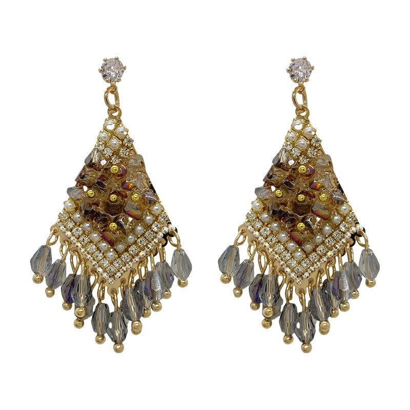 Trendy Luxury Retro Rhombus Earrings