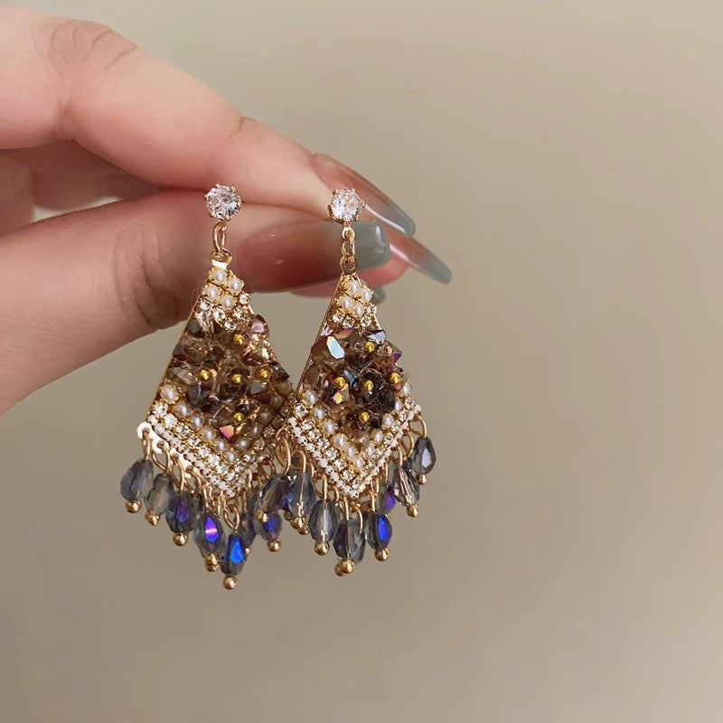 Trendy Luxury Retro Rhombus Earrings