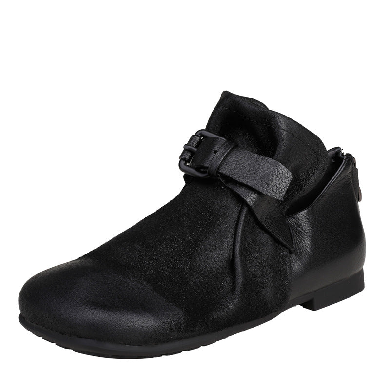 Vintage Square Toe Short Riding Boots