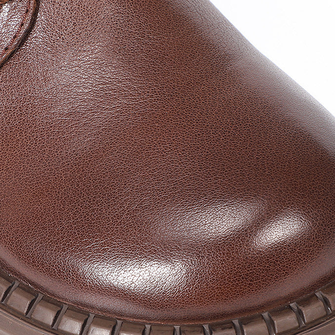 Women Lace-Up Versatile Leather Martin Boots