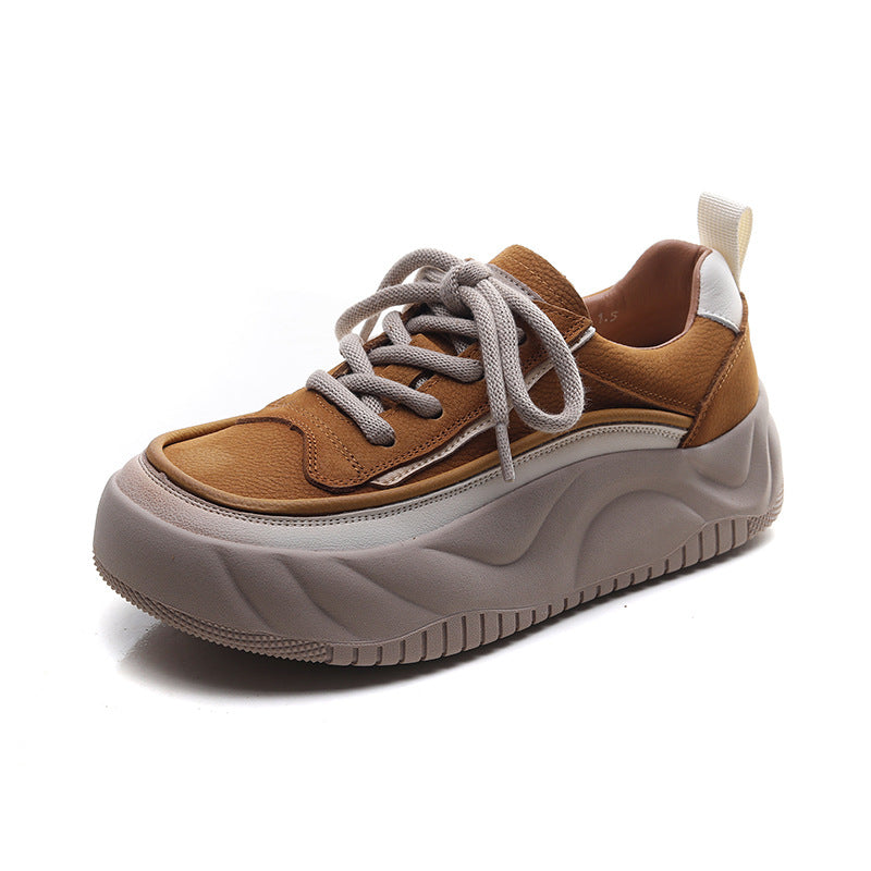 Women Platfrom Casual Leather Sneakers