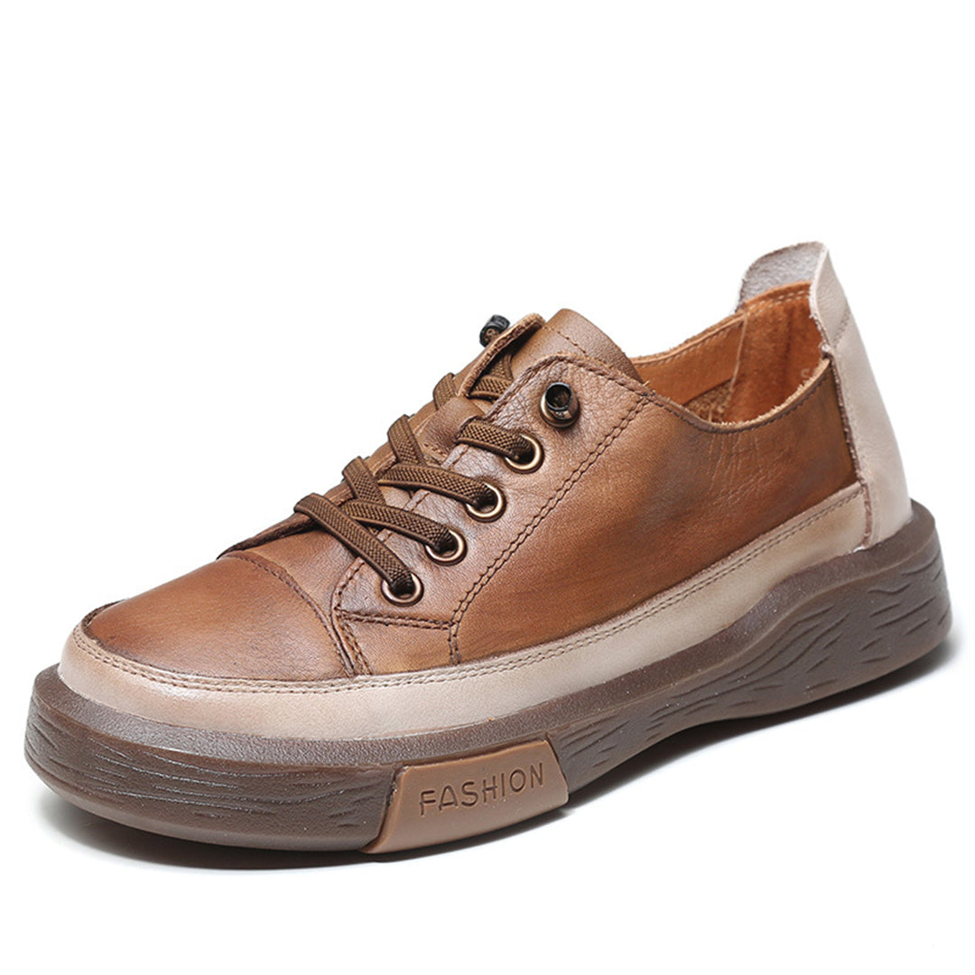 Lace-Up Color-Block Casual Shoes - Luckyback