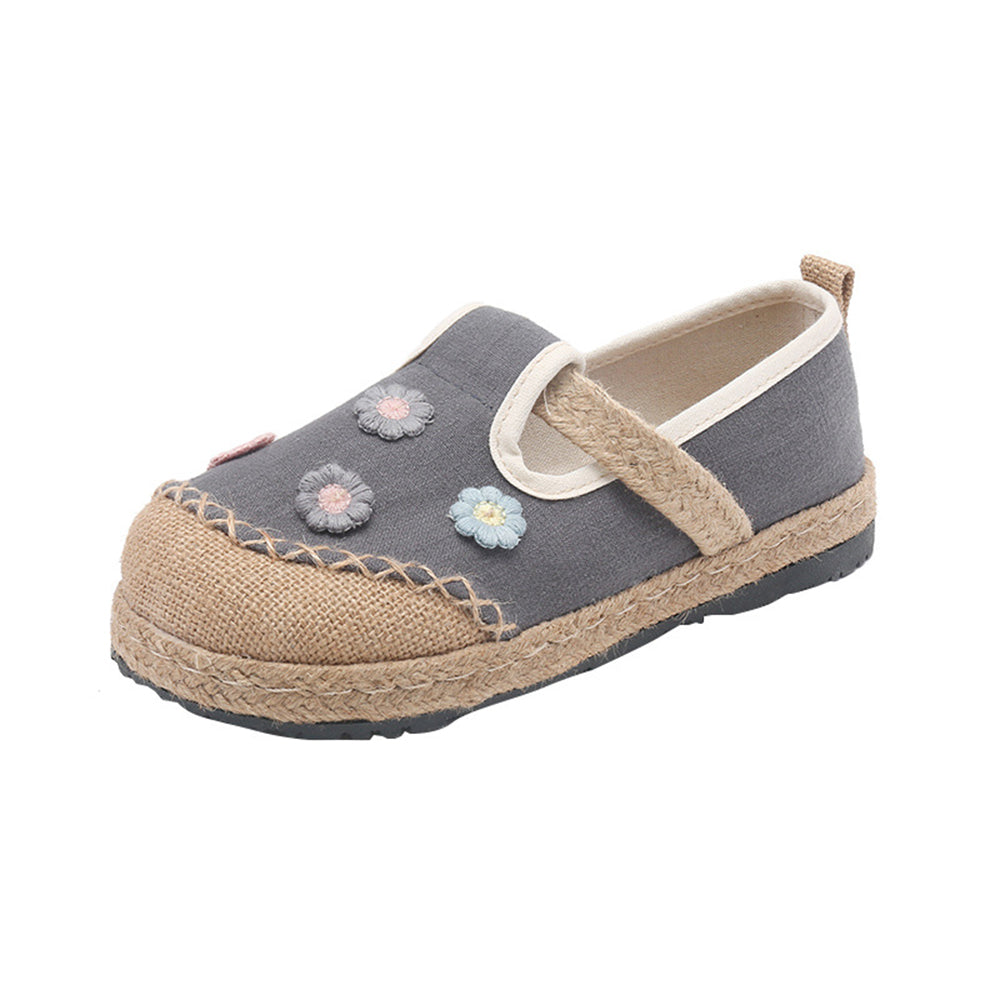 Ethnic Style Cotton Linen Embroidered Shoes