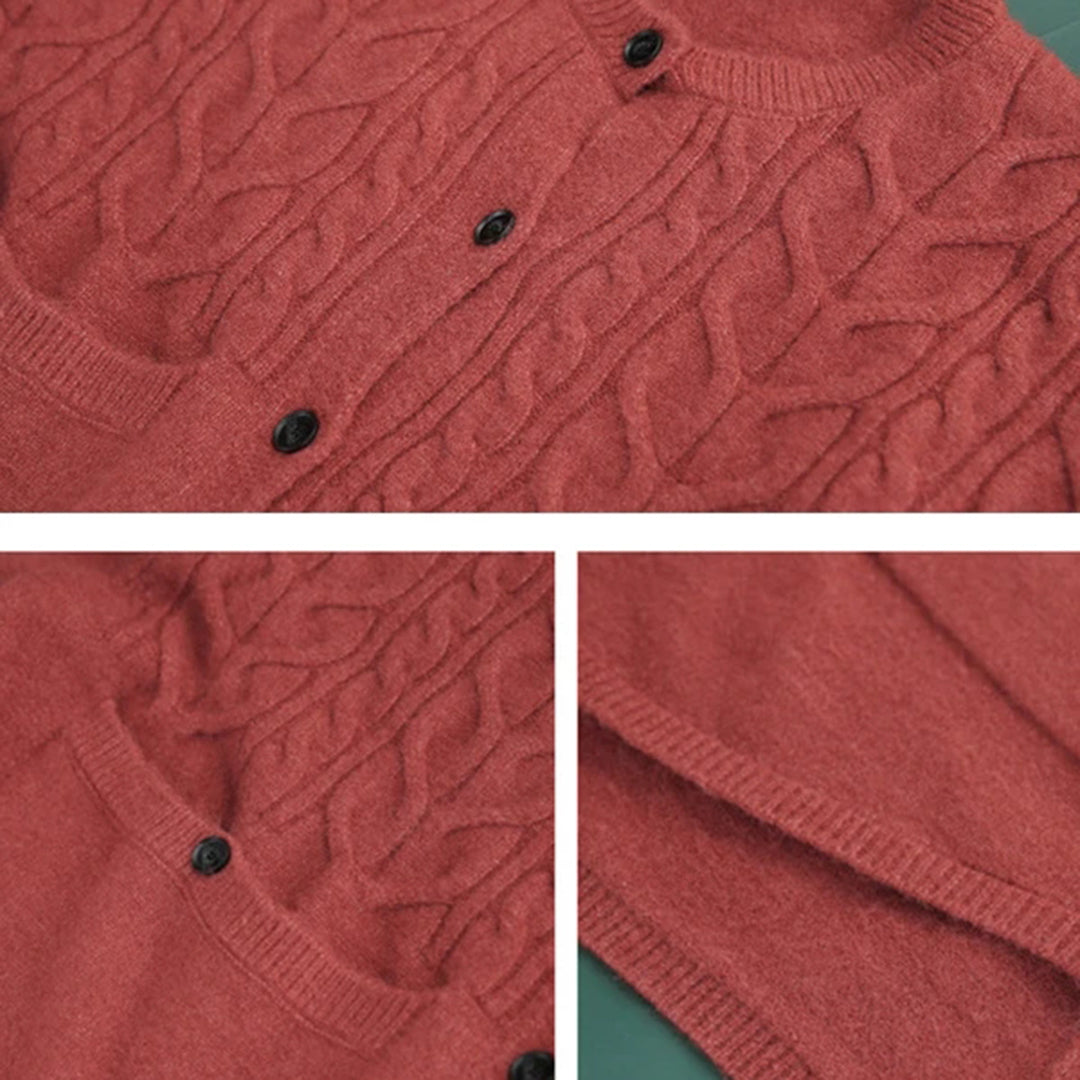 High-Low Asymmetry Pockets Knitted Cardigans Sweater - Luckyback