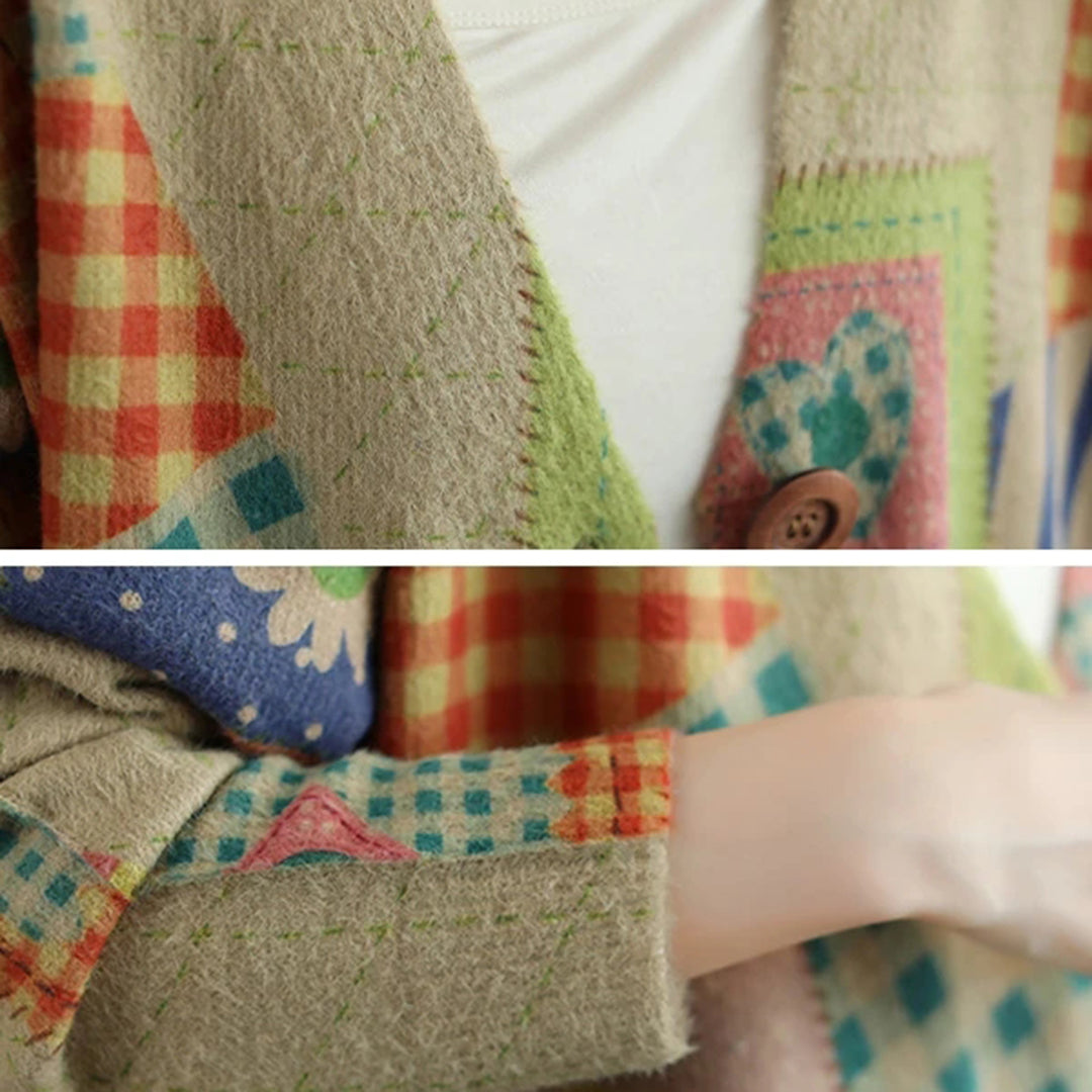 Knitted Buttoned Sweater Cardigan - Luckyback