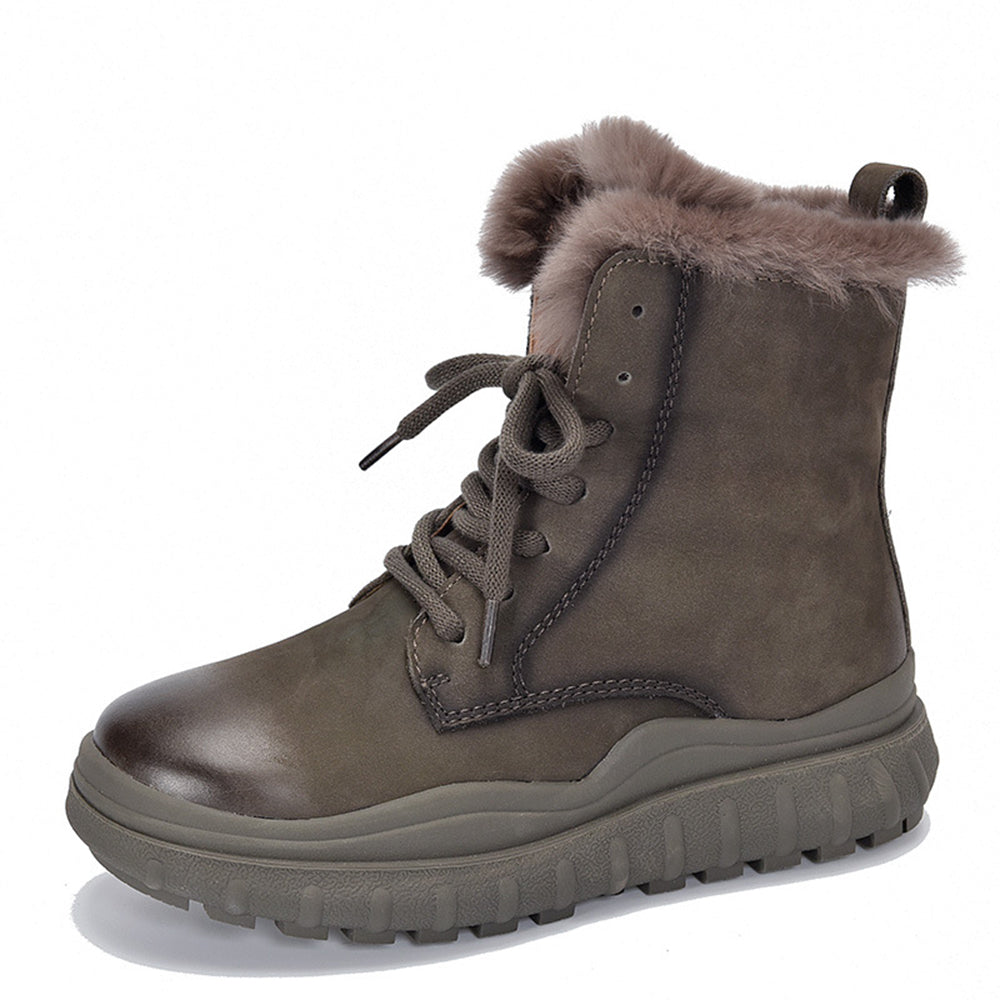 Lace-Up Martin Snow Boots