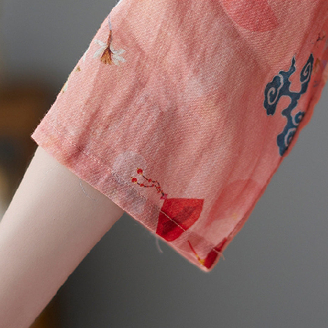 Relaxed Fit Crew-Neck Half Sleeve Linen T-Shirt