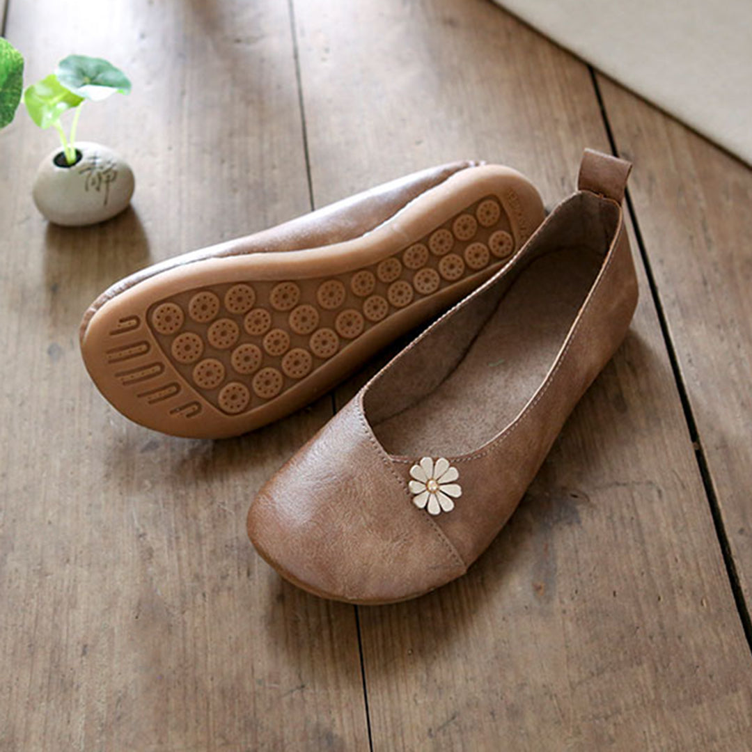Retro Applique Handmade Soft Comfortable Flat Shoes