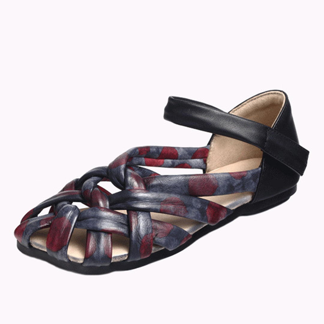 Retro Handmade Woven Leather Sandals - Luckyback