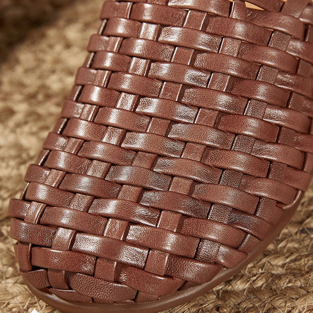 Retro Handmade Woven Slippers