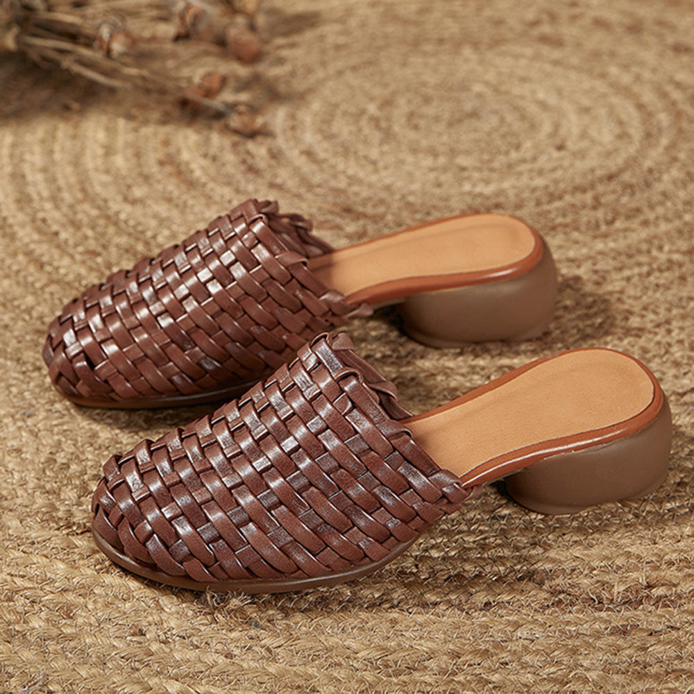 Retro Handmade Woven Slippers