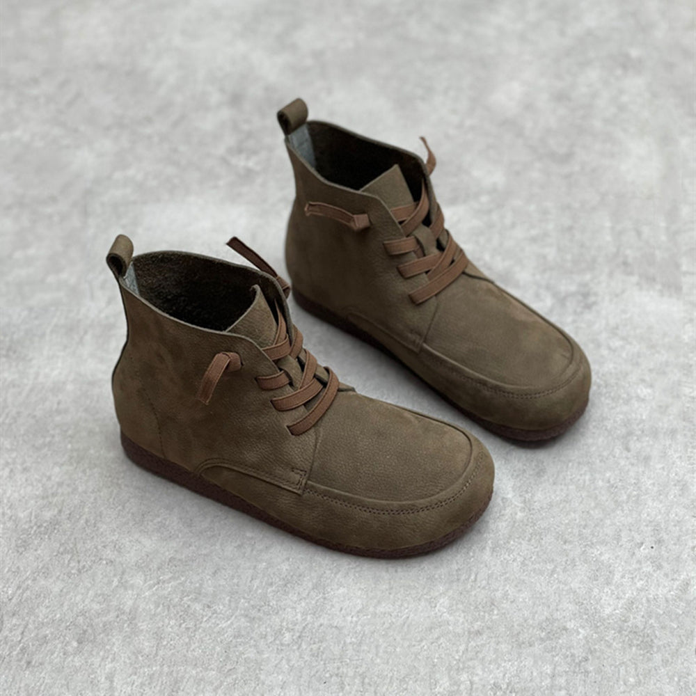 Retro Women Handmade Elastic Ankle Boots