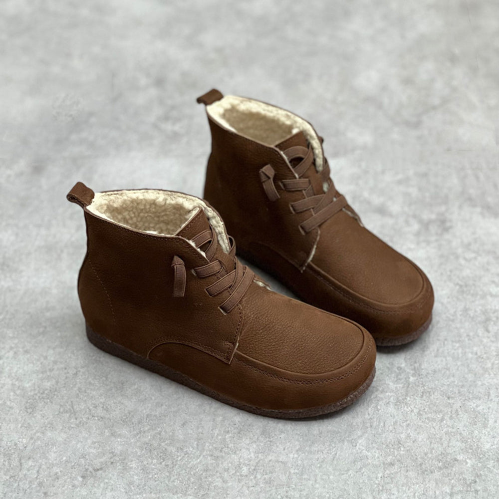 Retro Women Handmade Elastic Ankle Boots