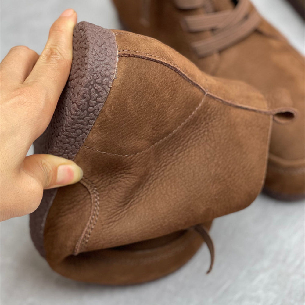 Retro Women Handmade Elastic Ankle Boots