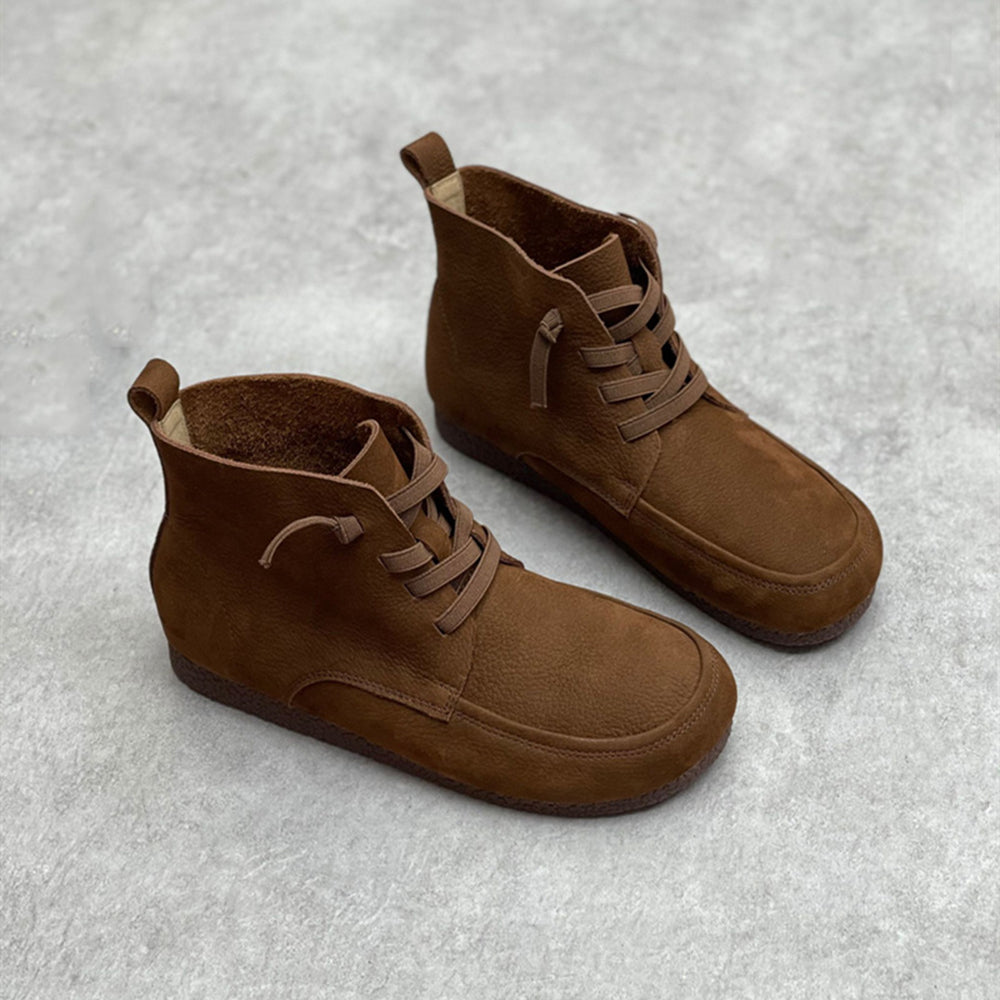 Retro Women Handmade Elastic Ankle Boots