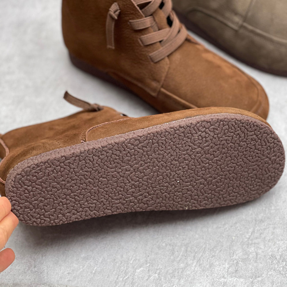 Retro Women Handmade Elastic Ankle Boots